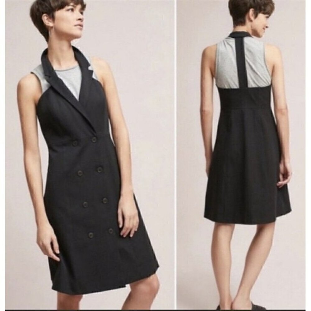 Anthropologie Maeve Loretta Double Button Blazer Dress Woman's Sz 0 NWT